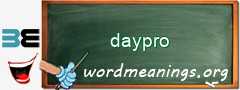 WordMeaning blackboard for daypro